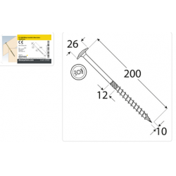 DMX 321020 - CT 10200 Wkręt ciesielski 10x200 - (50/op) 